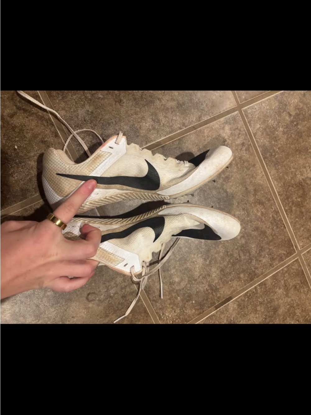 Nike Women’s White Athletic Training Shoes with Black Swoosh